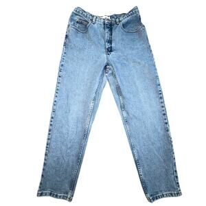 Geoffrey Beene 90's Vintage Light Wash High Rise Tapered Leg Denim Mom Jeans 12S